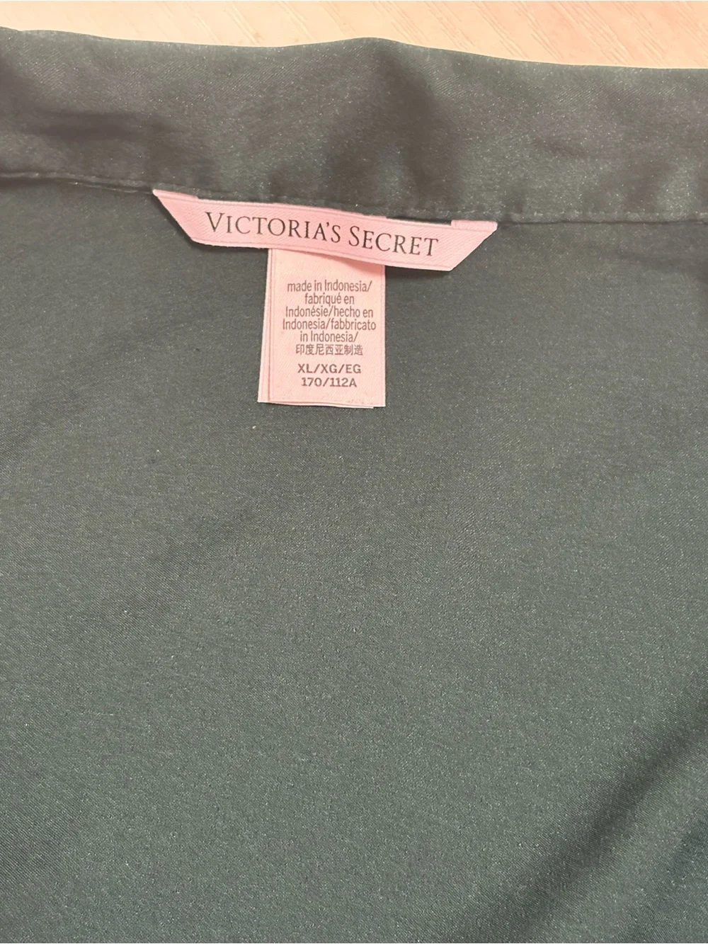 Victoria's Secret Green Satin Top with Fox Embroidery | Size XL | Cottagecore